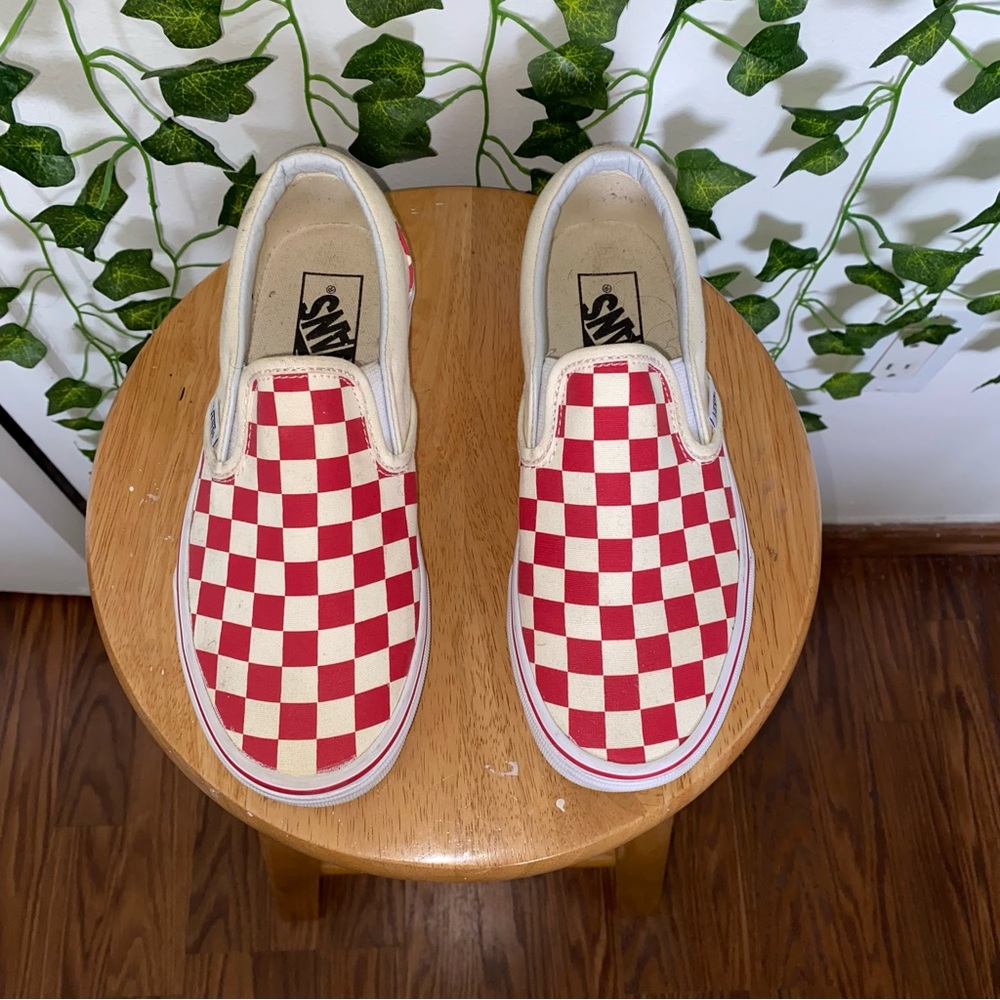 CLASSIC CHECKERBOARD RACING RED/CLASSIC WHITE VANS